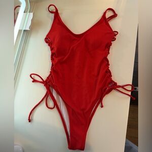 Red One Piece Swimsuit